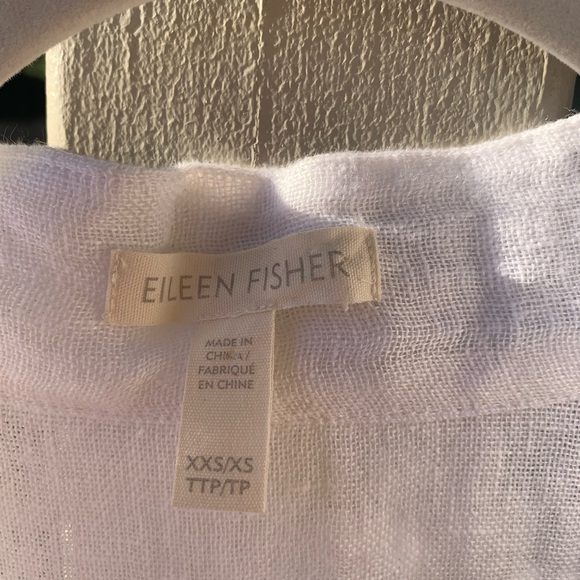 Eileen Fisher 100% organic linen white top tunic size XXS/XS TTP/TP - Picture 3 of 13